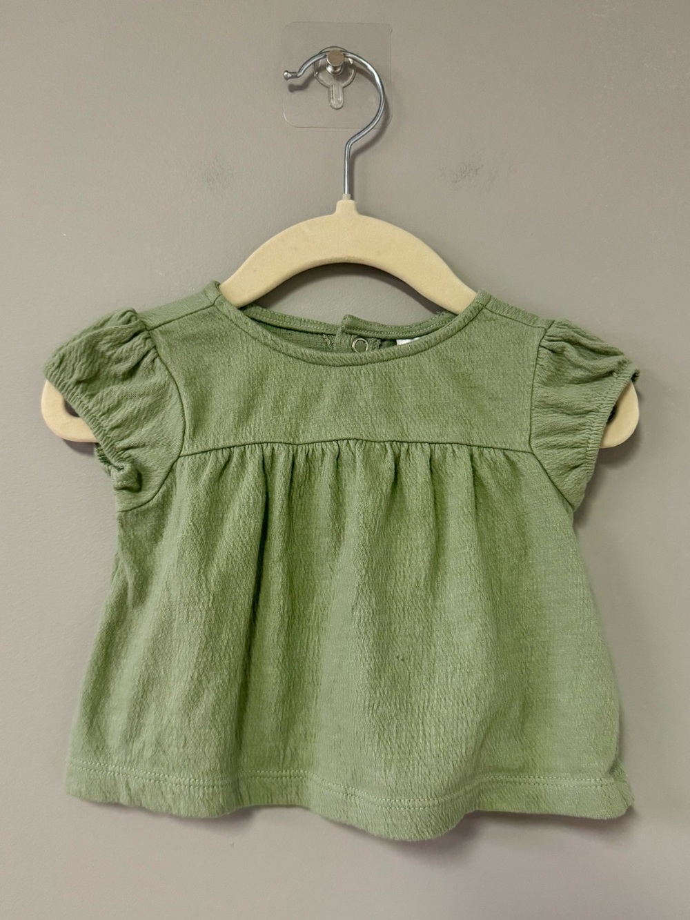 Carter's Sage Green Short-Sleeve Peplum Top